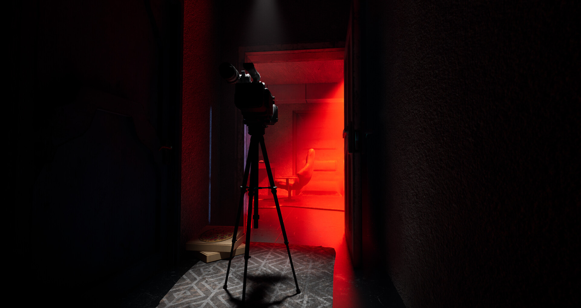 The Apartment — red hallway camera